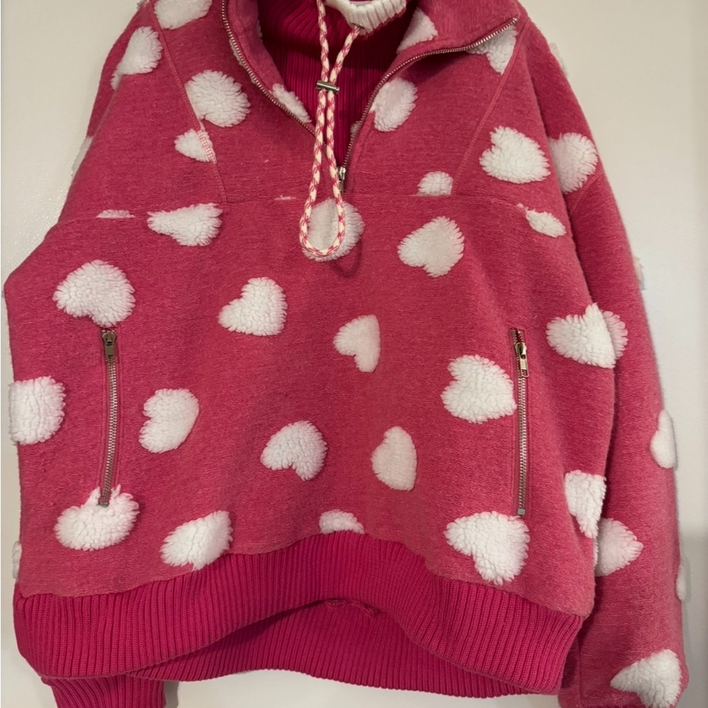 Karlie Pink and White Teddy Jacket